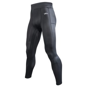 男款-口袋版 經典護膝壓力褲-經典黑