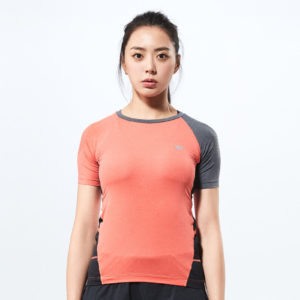 零熱力越野短袖上衣_女款_橘紅_1