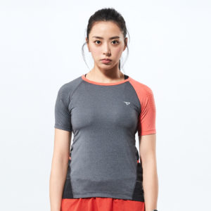 零熱力越野短袖上衣_女款_深麻灰_1